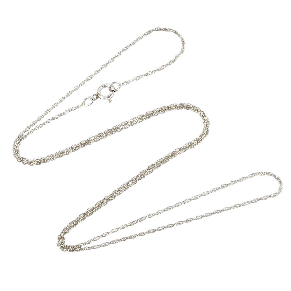 Vintage Sterling Silver 925 Rope Chain Necklace 18.5”
